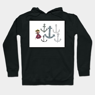 Pete the part-time pirate - anchors Hoodie